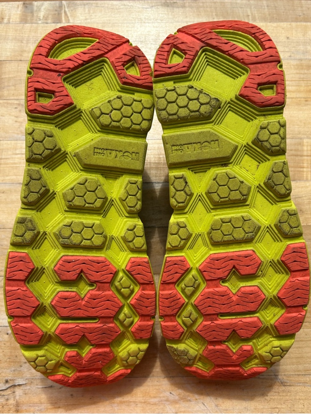 HOKA ONE ONE Women's  Size 9.5 Clifton 1 Running Shoe Teal Neon Yellow Coral - Picture 8 of 8